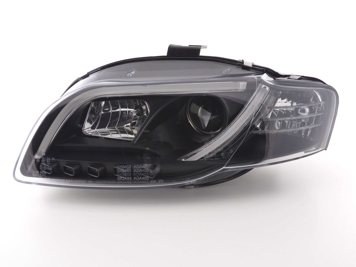 Scheinwerfer Set Daylight LED Tagfahrlicht Audi A4 Typ 8E 05-07 schwarz Scheinwerfer Set Daylight LED Tagfahrlicht Audi A4 Typ 8E 05-07 schwarz